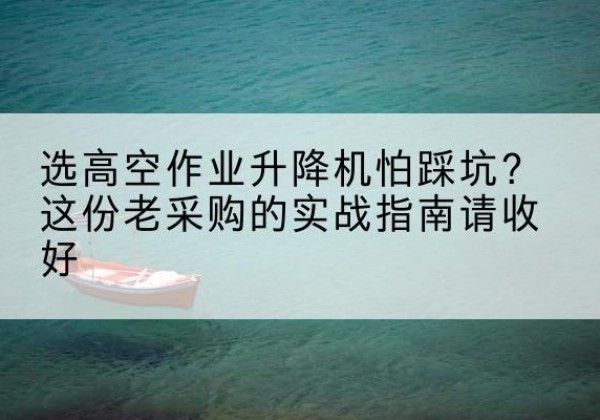 浚县高空作业升降机厂家推荐-选高空作业升降机怕踩坑？这份老采购的实战指南请收好